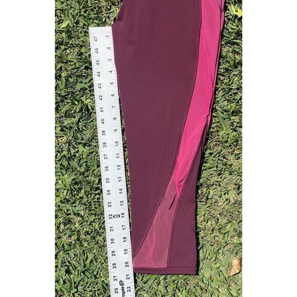 Lululemon Colour Me Ombre Crop Leggings Fuchsia Women’s Size 8 Burgundy Shades - Picture 11 of 11